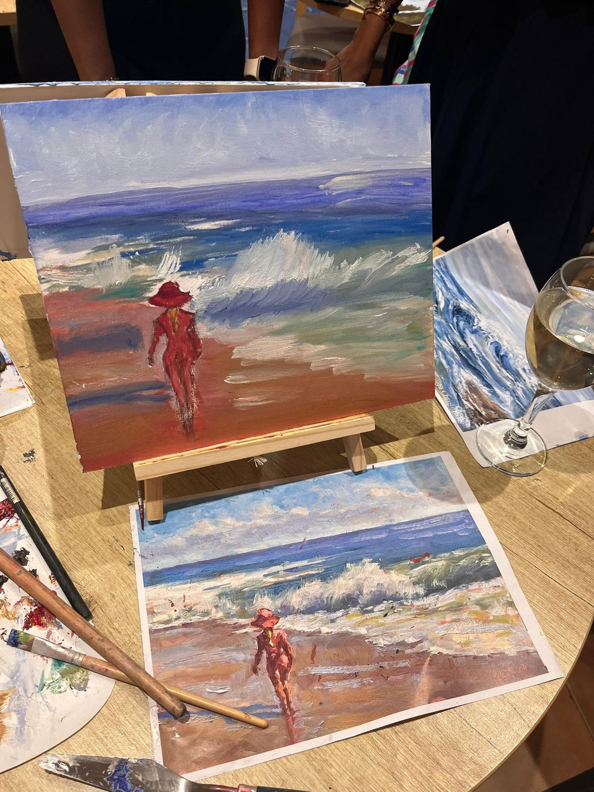 Paint and Sip Event - Group painting session